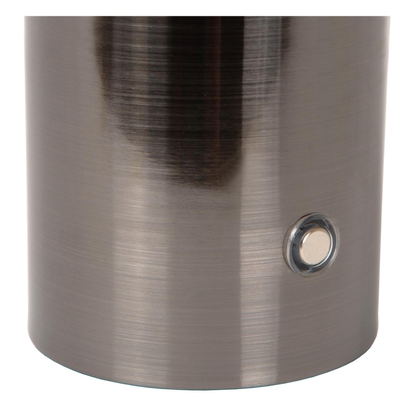 Lucide VIVO - Rechargeable Table lamp - Battery pack - Ø 8 cm - LED Dim. - E27 - 1x1W 2700K - Satin Gun Metal